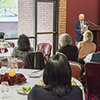 Jim Sugihara addresses the dinner guests