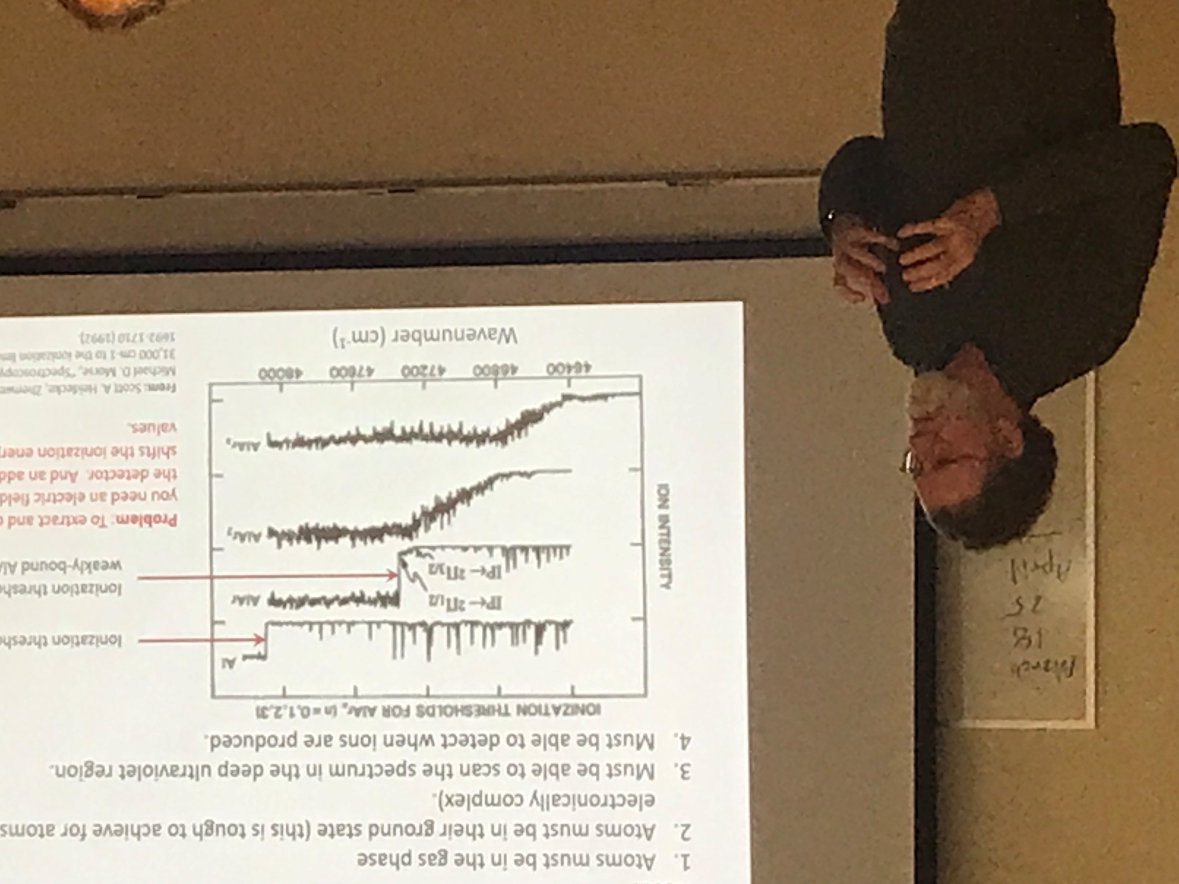 a professor works in front of a white board