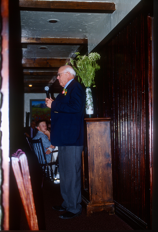 Wes Bentrude at his retirement in 2002